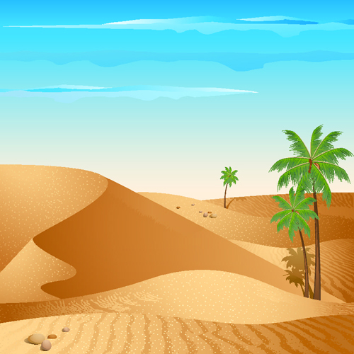 Background desert design elements vector 07