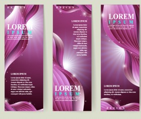 Banner corporate template purple vector 01