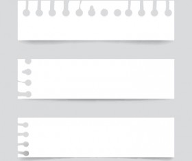 Banner with papers design vector material 01