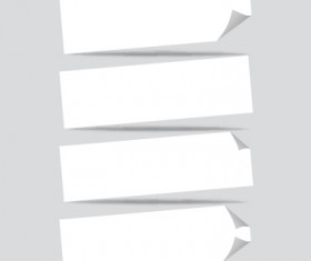 Banner with papers design vector material 02