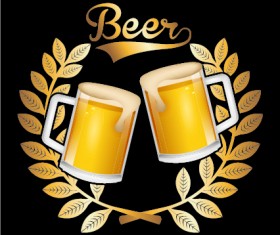 Beer stickers creative design material 03