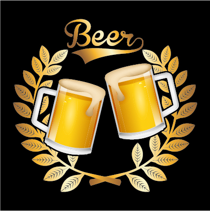 Beer stickers creative design material 03