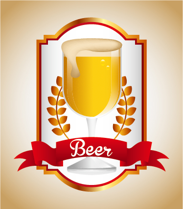Beer stickers creative design material 05