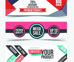 Big sale business web banners vectors 02