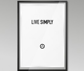 Black border photo frame vector set 02