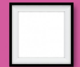 Black border photo frame vector set 03