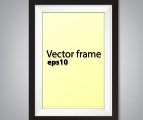 Black border photo frame vector set 04