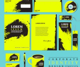 Black with green company Kit vector