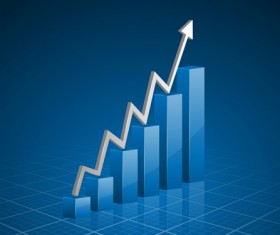 Blue style Infographics concept template vector material 03