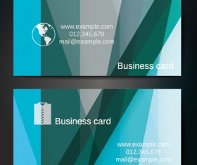 Business card abstract shape vector template 01