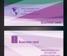 Business card abstract shape vector template 02