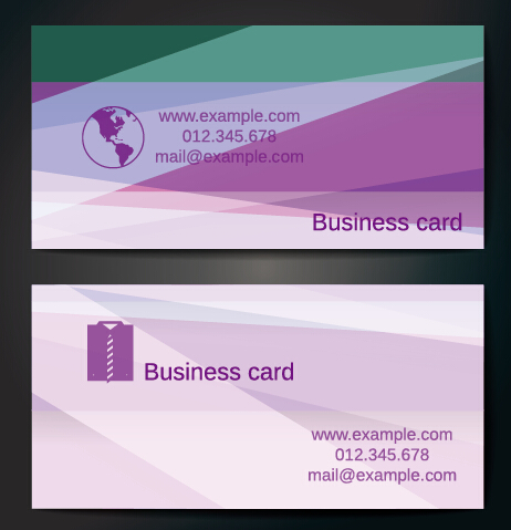 Business card abstract shape vector template 02