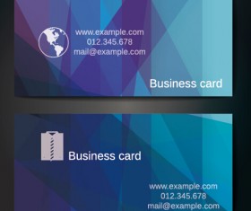 Business card abstract shape vector template 03