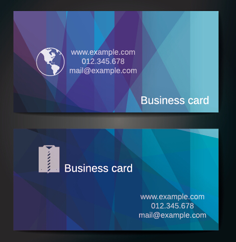 Business card abstract shape vector template 03