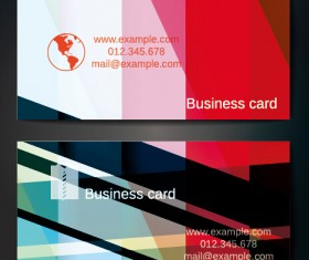 Business card abstract shape vector template 04