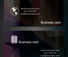 Business card abstract shape vector template 05