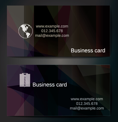 Business card abstract shape vector template 05