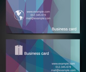 Business card abstract shape vector template 06