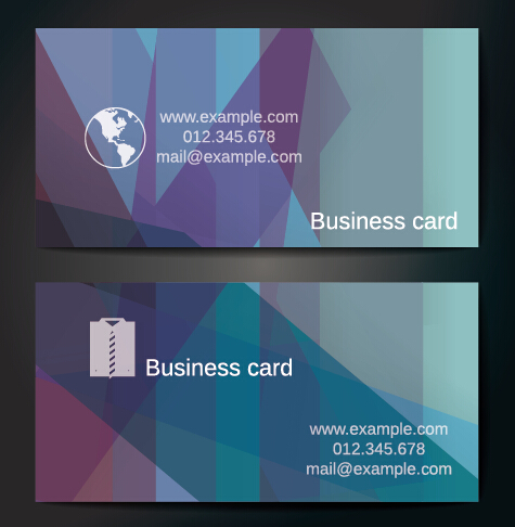 Business card abstract shape vector template 06