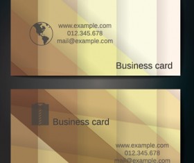 Business card abstract shape vector template 07