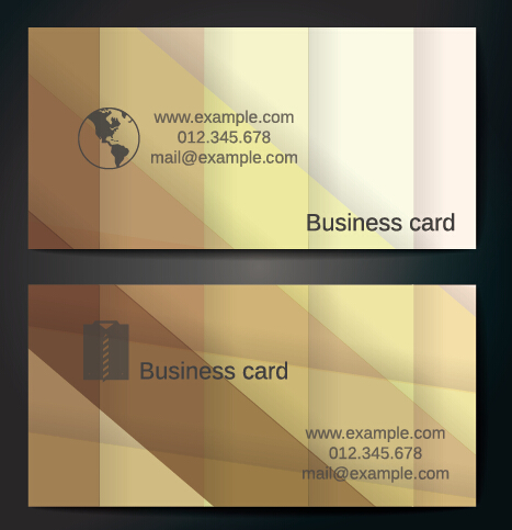 Business card abstract shape vector template 07