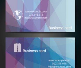 Business card abstract shape vector template 08