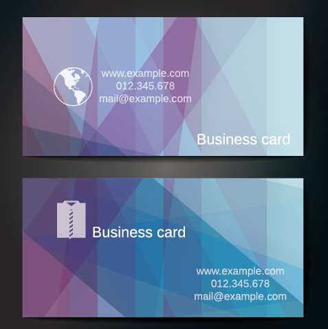 Business card abstract shape vector template 08