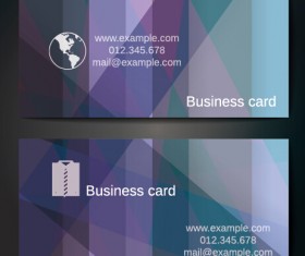 Business card abstract shape vector template 09
