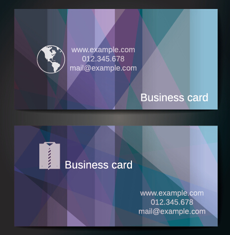 Business card abstract shape vector template 09