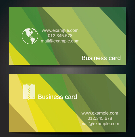 Business card abstract shape vector template 10