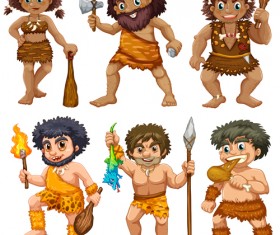 Cartoon Indigenous people vector material 01