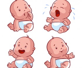 Cartoon baby cute design vector 01