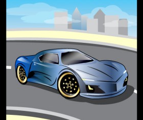 Lovely Hand draw Cartoon car vector set 02 free download