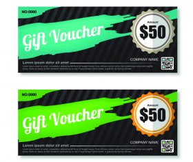 Cash gift voucher creative vector material 01