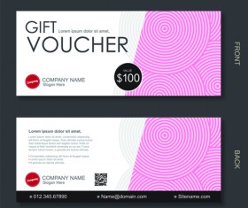 Cash gift voucher creative vector material 04