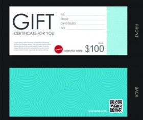 Cash gift voucher creative vector material 06