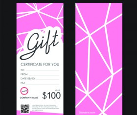 Cash gift voucher creative vector material 07