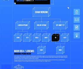 Concept business blueprint vector material