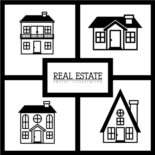 Creative real estate illustration vectors 03