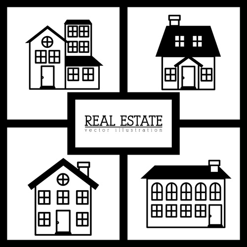 Creative real estate illustration vectors 04
