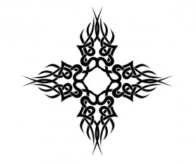 Creative tattoo ornament material vector 04