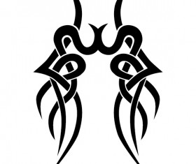 Creative tattoo ornament material vector 07