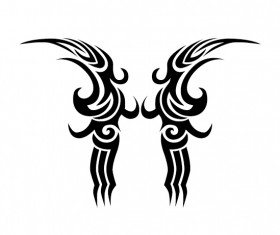 Creative tattoo ornament material vector 09