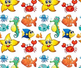 Cute animal pattern cartoon vector 03