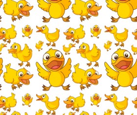 Cute animal pattern cartoon vector 05