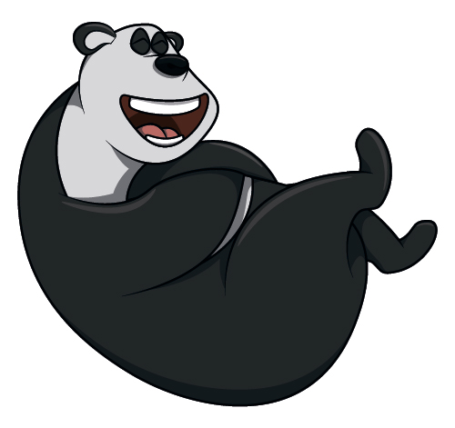 Cute cartoon panda desgin vector 01