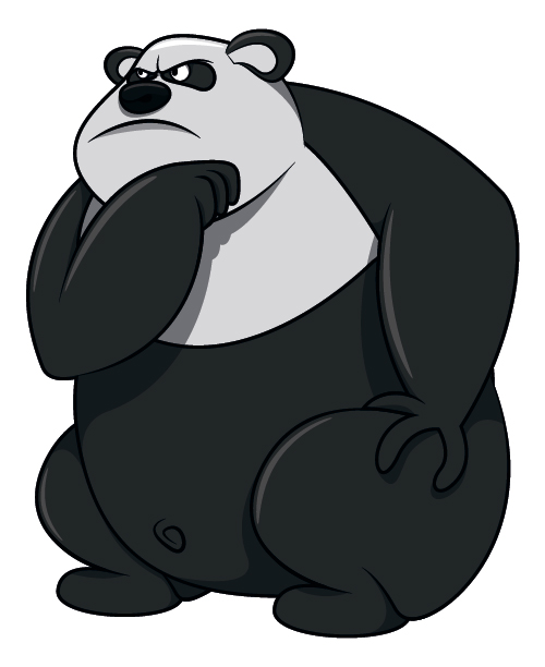 Cute cartoon panda desgin vector 03