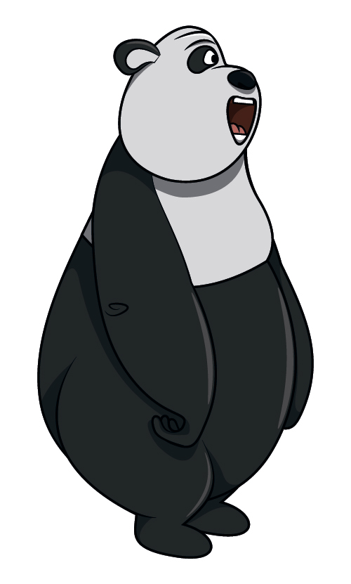 Cute cartoon panda desgin vector 04