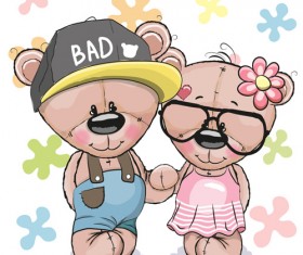 Design cute baby cards vectors set 01