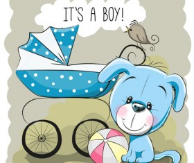 Design cute baby cards vectors set 10